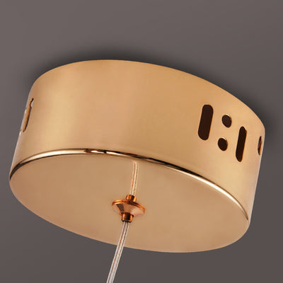 Contemporary Scandinavian Moon Circle Alloy PMMA LED Pendant Light For Bedroom