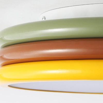 Zeitgenössische kreative Eisen Acryl Runde Hamburger LED Unterputz Deckenleuchte für Schlafzimmer 