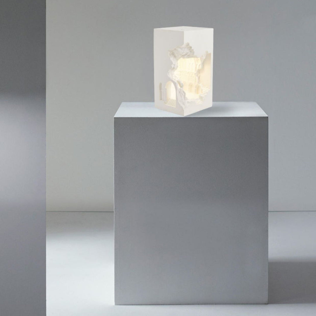 Moderne minimalistische rechteckige Gips vertiefte 1-Licht Wandleuchte Lampe für Wohnzimmer 