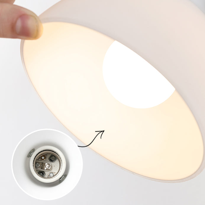 Lámpara de Aplique de Pared de 1 Luz Hemisferoide de Vidrio de Hierro de Simplicidad Moderna para Cabecera 