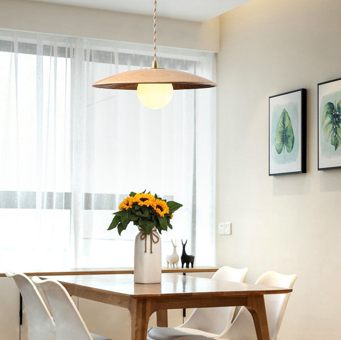 Moderne minimalistische Log Langlinie Kreisförmige 1-Licht Pendelleuchte 