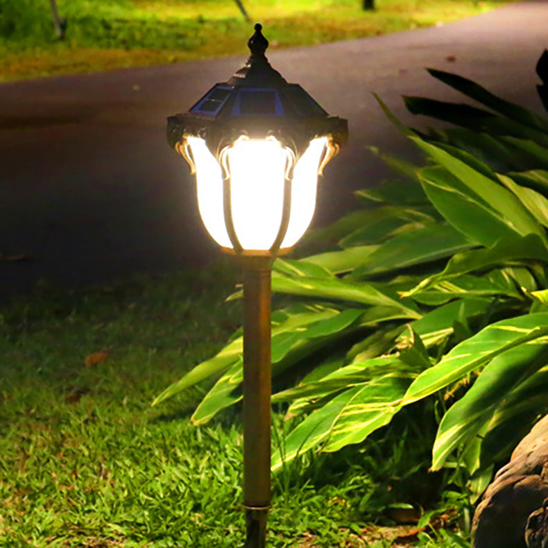 Lumière de paysage extérieure LED en verre de fer en aluminium solaire étanche minimaliste moderne pour jardin 