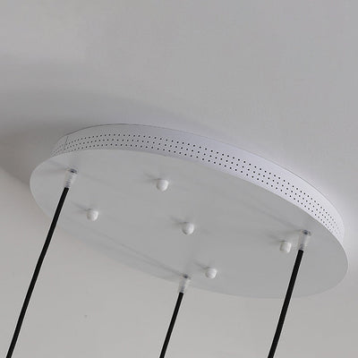 ثريا LED من الألومنيوم بتصميم غير منتظم عصري وزجاجي لقاعة المعيشة 