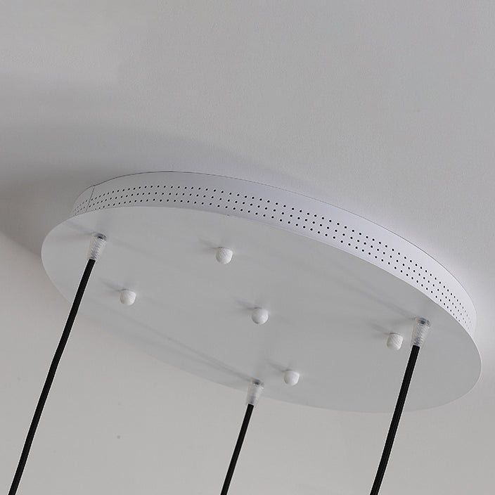ثريا LED من الألومنيوم بتصميم غير منتظم عصري وزجاجي لقاعة المعيشة 