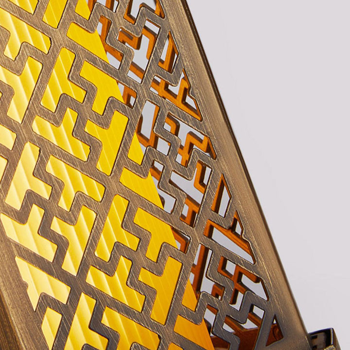Traditionelle chinesische gebürstete Aluminium Haus Pagode 1-Licht Wandleuchte Lampe für Terrasse im Freien 