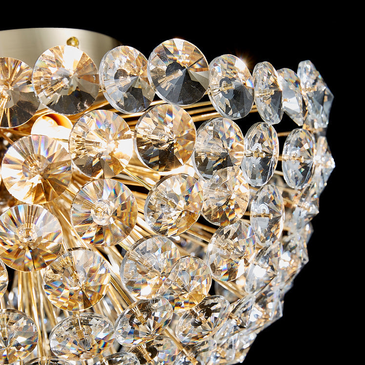 Contemporain Créatif Pissenlit Aluminium Cristal 4/5/6/ Lumière Plafonnier Pour Salon 