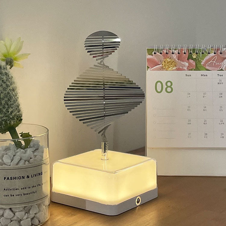 Modern Art Deco Stainless Steel ABS Cubic Base Multishape Rechargeable USB LED Table Lamp Night Light For Bedside