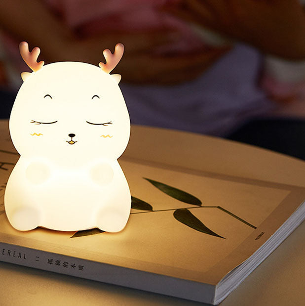 Lampe de table contemporaine créative en silicone avec télécommande LED USB veilleuse pour chambre à coucher 