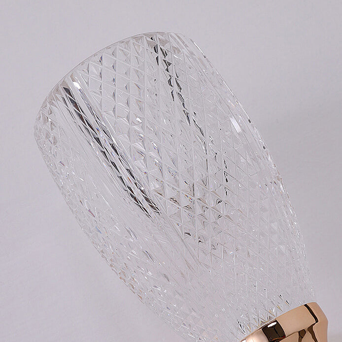 Modern Luxury Column Acrylic Hardware 2-Light Wall Sconce Lamp For Living Room