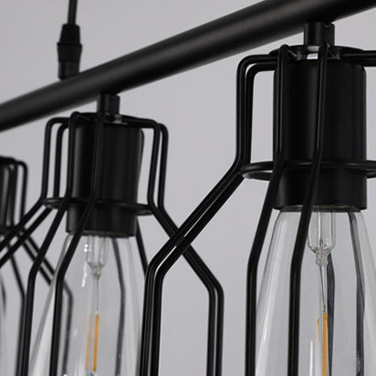 Traditional Vintage Iron Cage 3/4/5-Light Island Light Chandelier For Dining Room