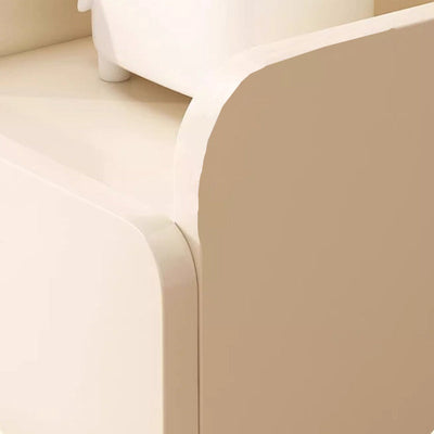 Mesa Auxiliar de Madera con Panel de Densidad Rectangular Desmontable Minimalista Moderna de 2 Niveles para Sala de Estar 