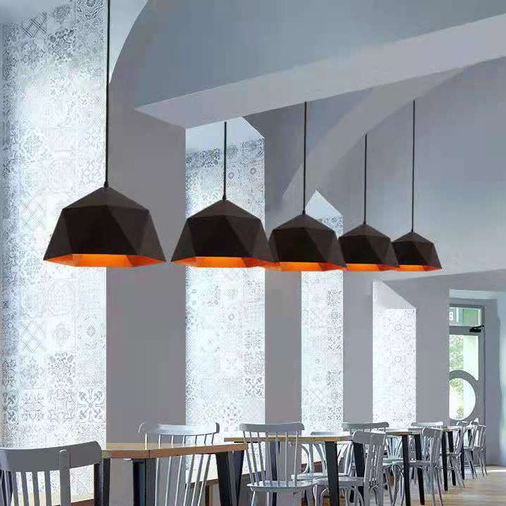 Modern Macaroon Iron Geometric Lozenge 1-Light Pendant Light