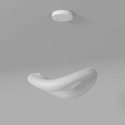 Lámpara colgante LED de hardware de anillo de onda PE minimalista moderna para dormitorio 