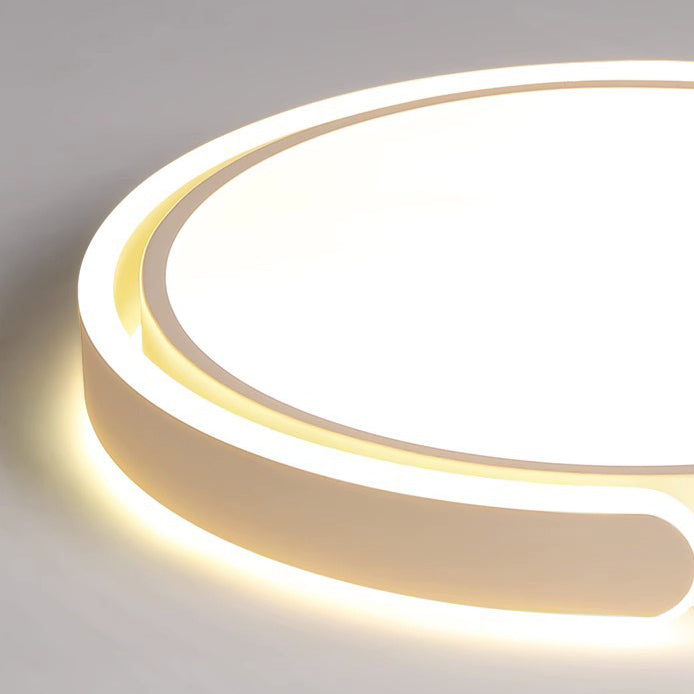 Plafonnier LED rond minimaliste moderne en aluminium et acrylique pour chambre 