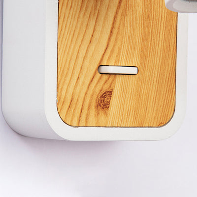 Lámpara de Aplique de Pared LED de Cilindro Giratorio Moderno Minimalista de Aluminio y Acrílico para Dormitorio 