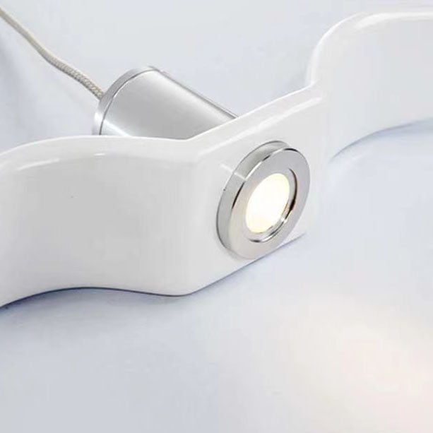 Personnalité créative nordique Suspension LED en fer forgé avec mouette 