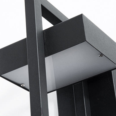 Lámpara Aplique de Pared LED de Acero Inoxidable Rectangular Minimalista Moderna Para Patio Exterior 