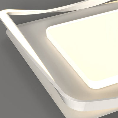 Moderne Einfachheit Aluminium Quadrat Acryl Schatten LED Unterputz Deckenleuchte Für Schlafzimmer 