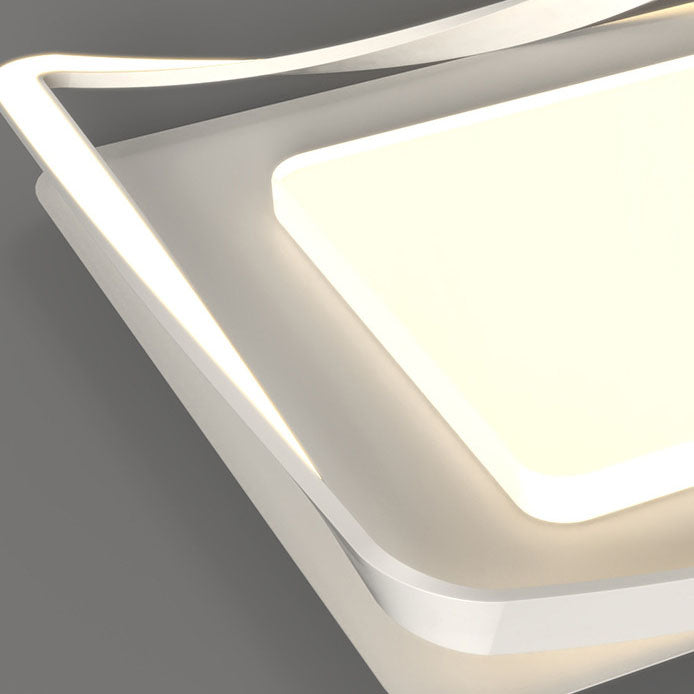 Moderne Einfachheit Aluminium Quadrat Acryl Schatten LED Unterputz Deckenleuchte Für Schlafzimmer 