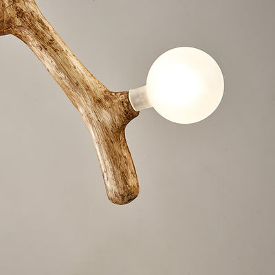 Scandinavian Modern Decorative Tree Branch Hardware Glass 3/5/6/9/15/30 Light Island Light Chandelier