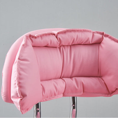 Moderner minimalistischer quadratischer Kissenleder-Metall-Barhocker mit Rückenlehne, höhenverstellbar für Esszimmer 
