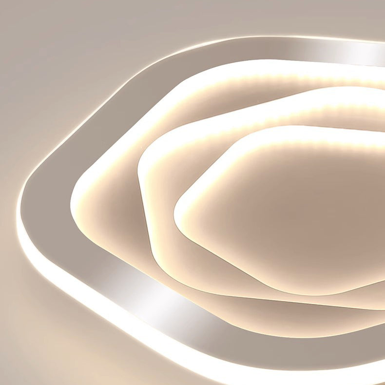 Zeitgenössische Einfachheit Eisen Rose Blume Wolke Form LED Unterputz Deckenleuchte für Wohnzimmer 