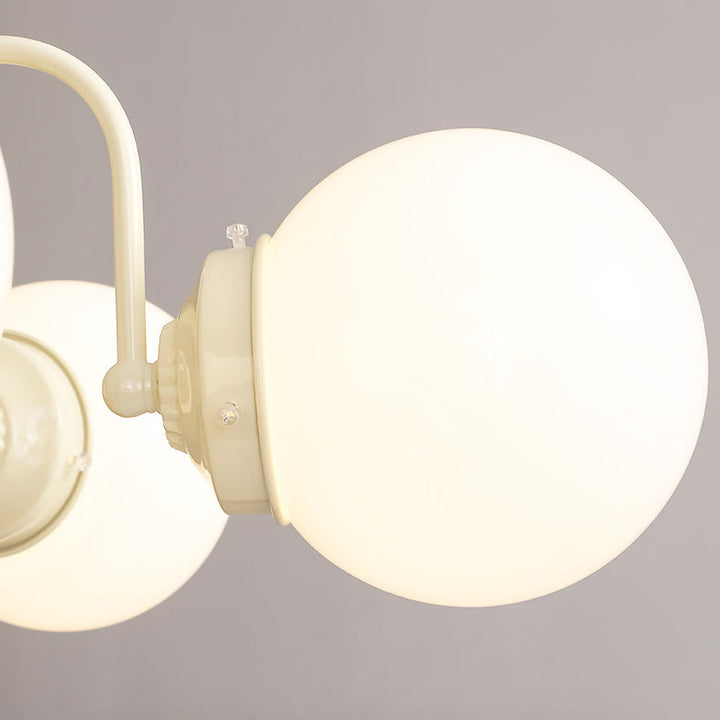 Lustre à 5 lumières en verre de fer traditionnel français Magic Bean pour salon 