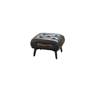 Tabouret de pied portable moderne en similicuir capitonné de luxe pour salon 