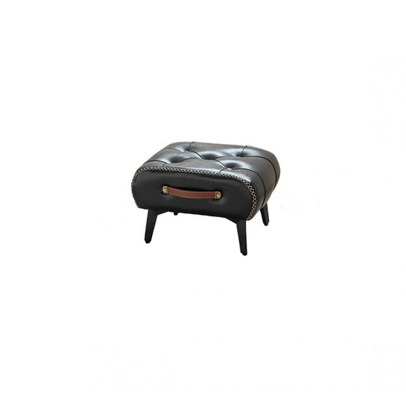 Tabouret de pied portable moderne en similicuir capitonné de luxe pour salon 