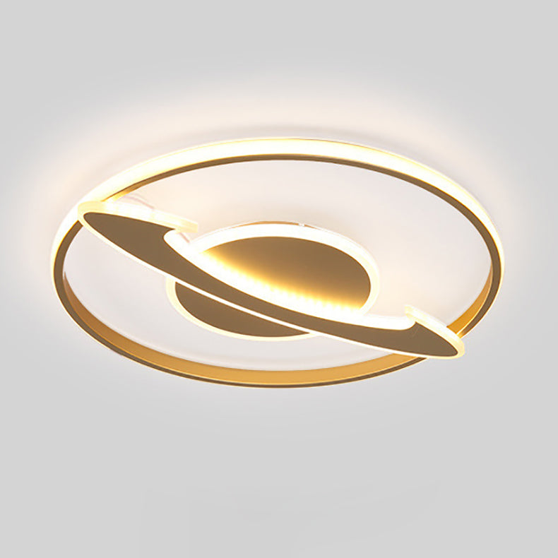 Moderne Luxus Eisen Acryl Runde Krone Herz Stern Berg LED Unterputz Deckenleuchte für Schlafzimmer 