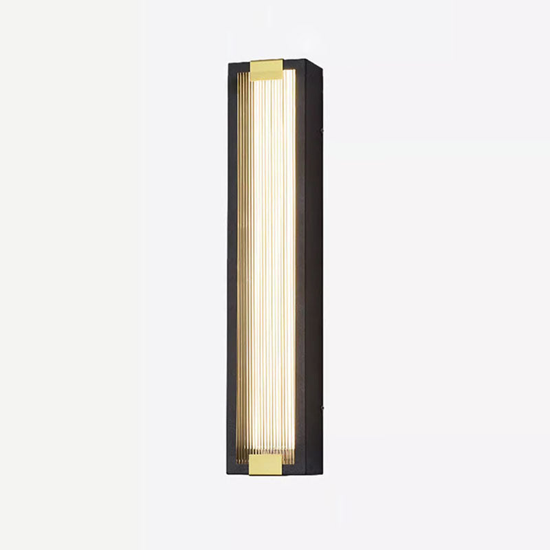 Applique murale LED étanche en acier inoxydable, rectangulaire de luxe moderne, lampe pour Patio extérieur 
