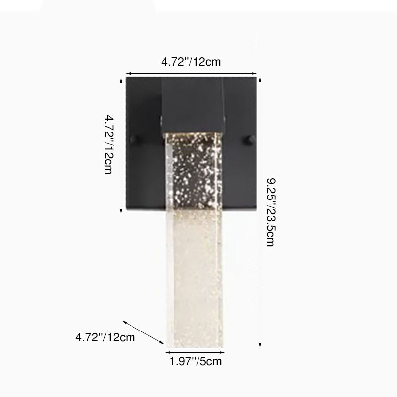 Modern Minimalist Bubble Crystal Square LED Outdoor Waterproof Wall Sconce Lamp For Outdoor Patio
