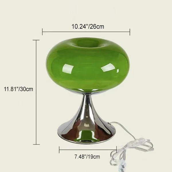 Modern Nordic Minimalist Stainless steel Iron Glass Shade LED Table Lamp