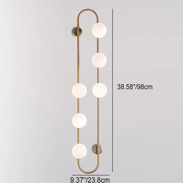Nordic Creative Glass Ball Oval Ring 2/4/6-Light Wall Sconce Lamp