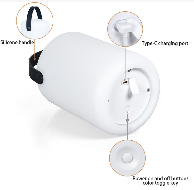 Moderne kreative einfache USB wiederaufladbare tragbare LED-Tischlampe mit 16 Farbwechseln 