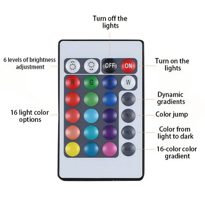 Moderne kreative einfache USB wiederaufladbare tragbare LED-Tischlampe mit 16 Farbwechseln 