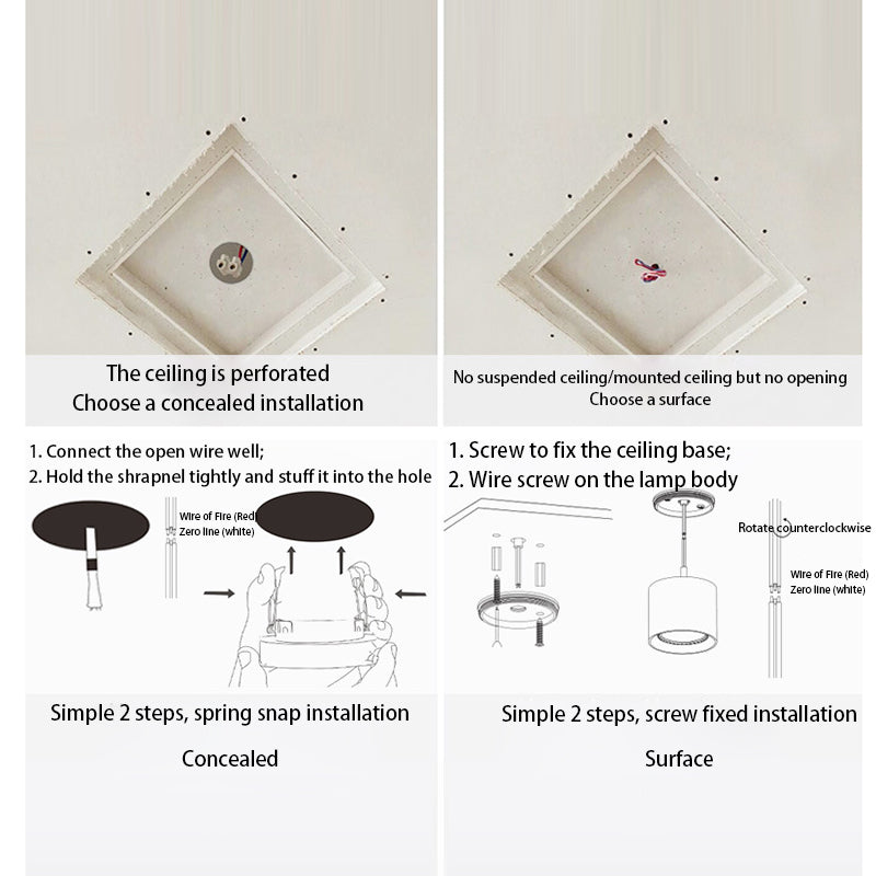Nordic Light Luxury All Copper Ultra-thin LED Flush Mount Light