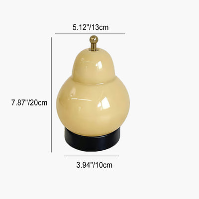 Modern Simplicity Metal Glass Pear USB LED Table Lamp For Bedroom