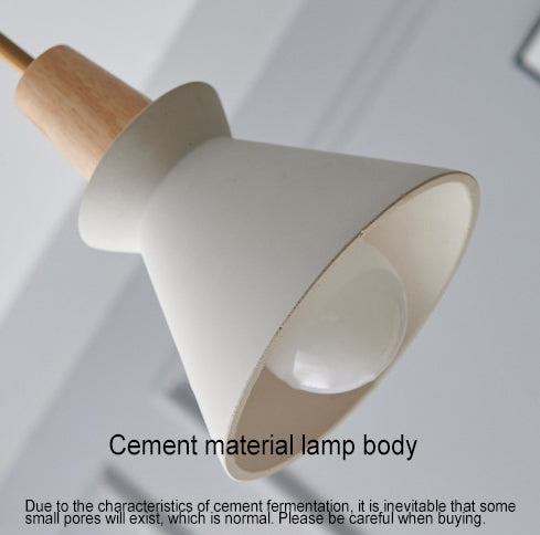 Nordischer minimalistischer weißer Zement 1-Licht konischer Pendelleuchte 
