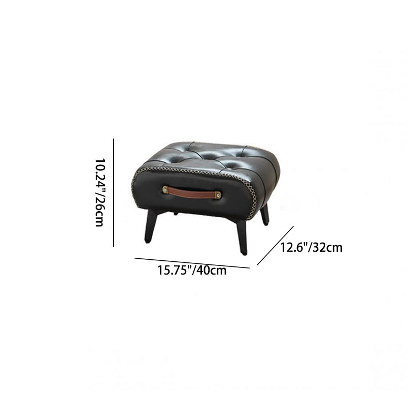 Tabouret de pied portable moderne en similicuir capitonné de luxe pour salon 