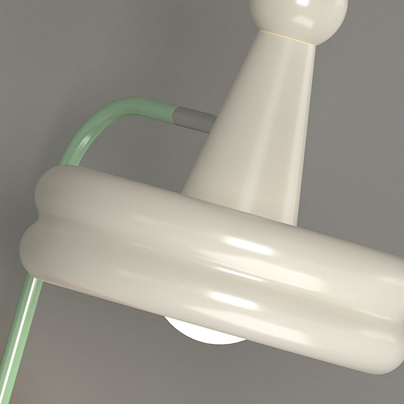 Zeitgenössische kreative Kegel Doppelschicht Scheibe Eisen Glas 1-Licht Wandleuchte Lampe für Wohnzimmer 