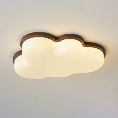 Moderne unbedeutende Wolken-hölzerne Acryl-LED-Unterputz-Deckenleuchte für Schlafzimmer 