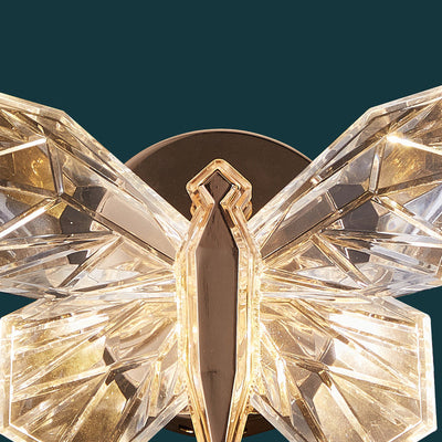 Zeitgenössische kreative Schmetterling Hardware Aluminium Acryl LED Wandleuchte Lampe für Wohnzimmer 