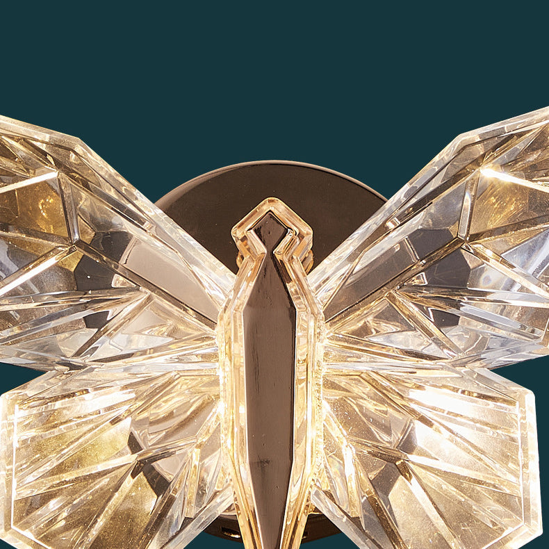 Zeitgenössische kreative Schmetterling Hardware Aluminium Acryl LED Wandleuchte Lampe für Wohnzimmer 
