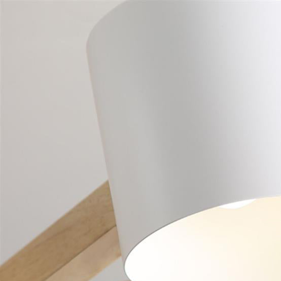 Lustre contemporain en bois rond scandinave avec matériel pour 6/8 lumières pour salon 