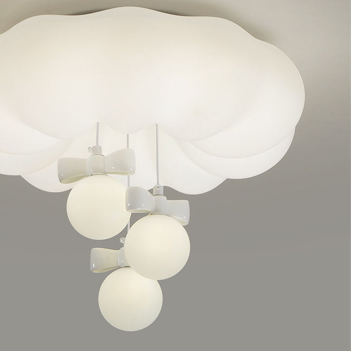 Moderne minimalistische Wolken sphärische Bogen Eisen Kunststoff LED Unterputz Deckenleuchte für Schlafzimmer 