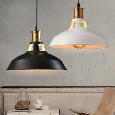 Zeitgenössische industrielle runde Topfdeckel Eisen 1-Licht Pendelleuchte für Wohnzimmer 