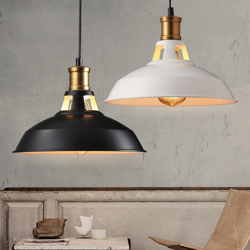 Zeitgenössische industrielle runde Topfdeckel Eisen 1-Licht Pendelleuchte für Wohnzimmer 