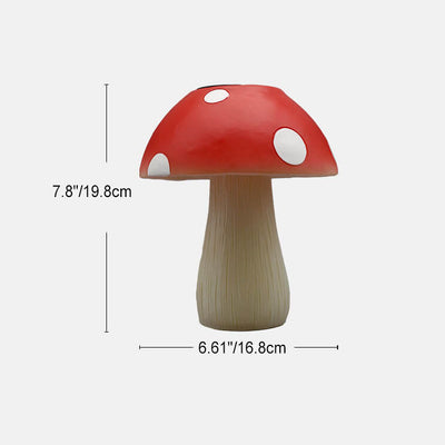 Outdoor Waterproof Mushroom Shaped Resin LED Solar Lawn Garden Light