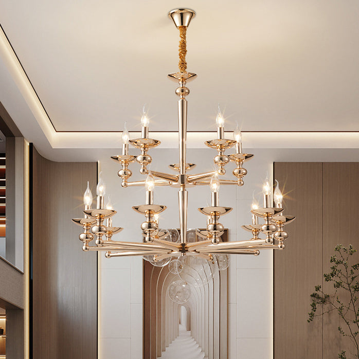 Moderne Luxus Kandelaber Eisen 6/8/10/12/15 Licht Kronleuchter Für Wohnzimmer 